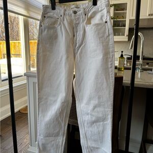 Denim Forum Women’s White High waisted Straight Jeans